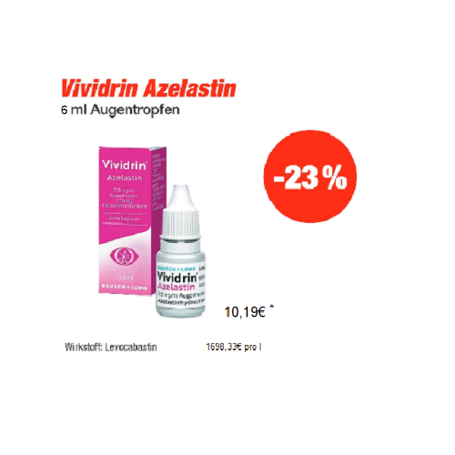 VIVIDRIN Azelastin 0,5 mg/ml Augentropfen
